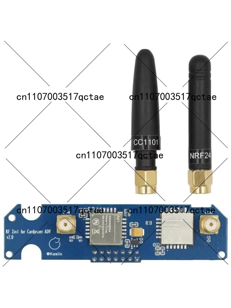 Dual-Band RF Development Board for M5Stack Cardputer, 2.4G NRF24 + 433M CC1101 Wireless Communication Module