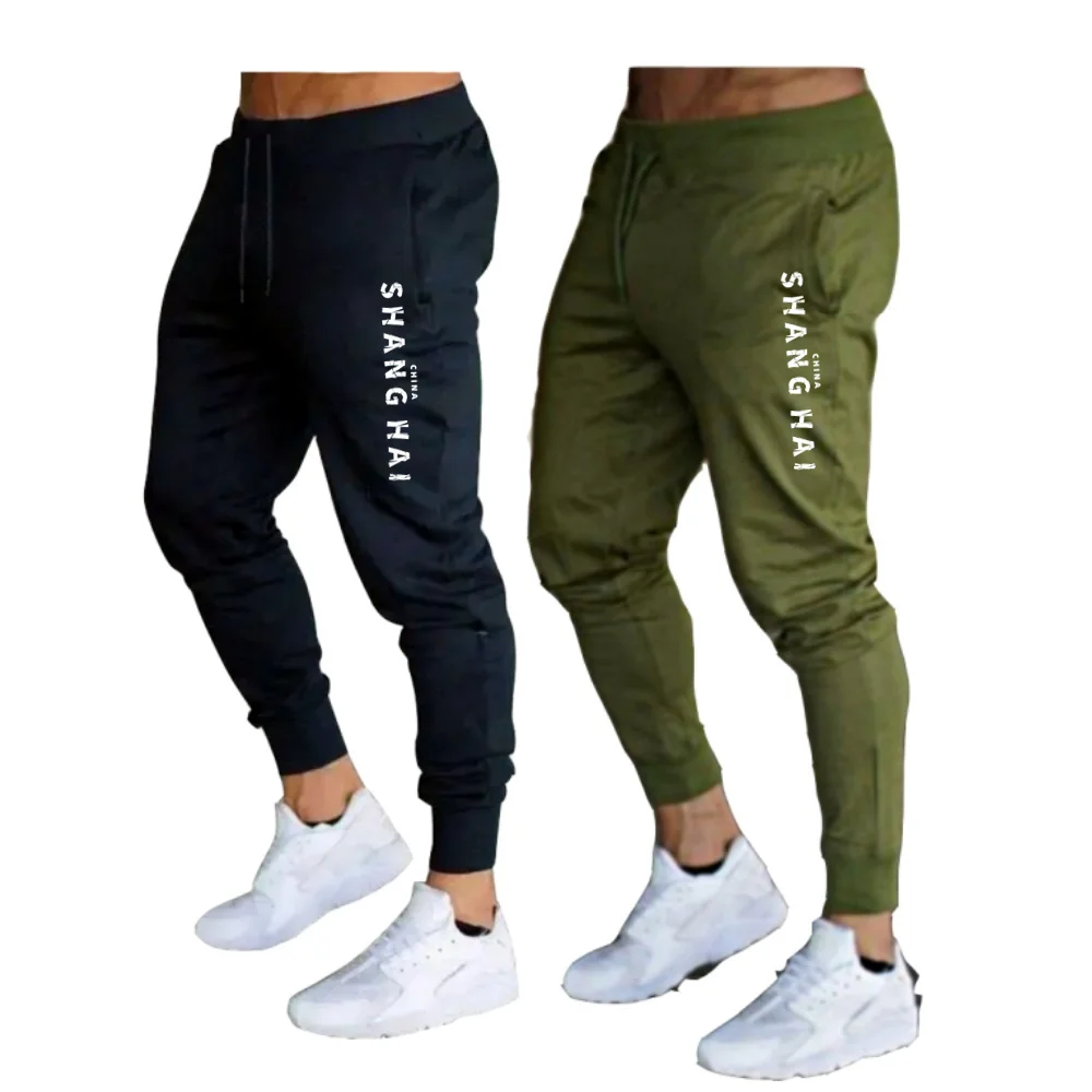 

Модные комплект из 2 предметов для бега, тонкие спортивные тренировочные спортивные штаны, дышащие штаны для фитнеса, спортивная одежда для бега, мужские брюки