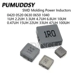 10PCS/lot 0420 0520 0630 0650 1040 1UH 3.3 4.7UH 6.8 10 15 22 33 47 68 UH 100UH 2.2UH SMD Molding Power Inductors  1R0 2R2 6R8