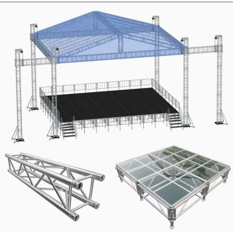 【specialized】Heavy  Aluminum Alloy Event Concert Stage Truss System Truss Tent Modular Bolt Spigot Truss