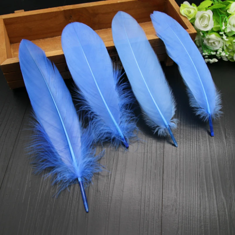 15-20cm Hard Stick Gänse federn künstliche Schwan Pluma Handwerk Zubehör bunte Traum fänger Feder Dekoration – Detail 8