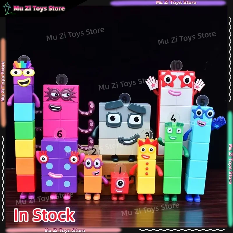 Hot Sale New Number Blocks Action Figure Set 1-10 Complete Set Stackable Math Learning Toy Building Blocks Educational Tool Gift