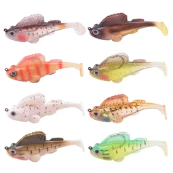 1Pcs 12g22g T-tail Jig Wobblers Soft Bait for Pike Bass Shad Perch Swimbaits Fishing Tackle Silicone Dark Sleeper Fishing Lures