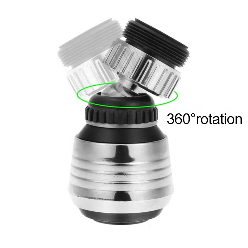 Cabeça de Pulverização Rotativa 360 Graus para Torneira de Cozinha, Filtro Economizador de Água, Bico Adaptador Universal de Aço Inoxidável
