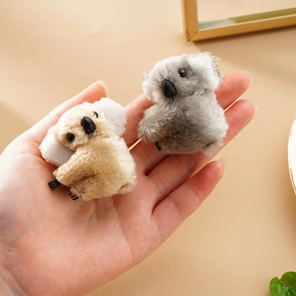 Cute Plush Koala Hair Clips Cartoon Stuffed Hair Jaw Claw Bangs Clip Ponytail Decor Hairpin Barrettes For Girls Women Headw S4C5