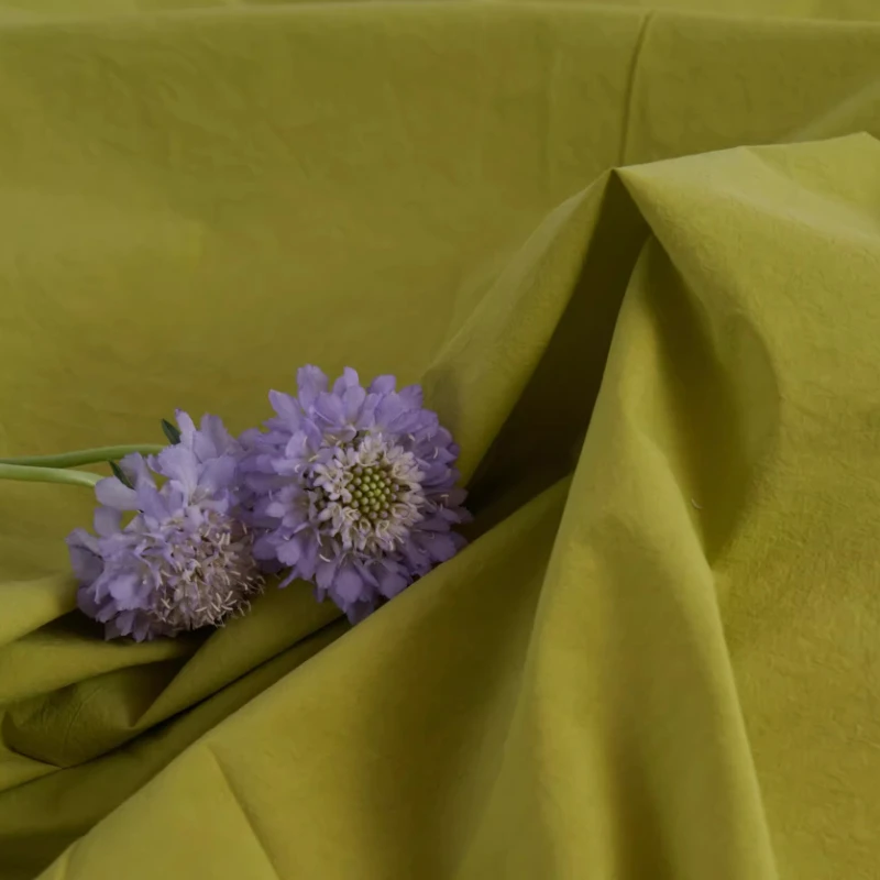 

Зеленая ткань из 100% хлопка для рубашек, штор, платьев, ципао, брюк, пасторальный текстиль, материалы для рукоделия, шитья и домашнего творчества