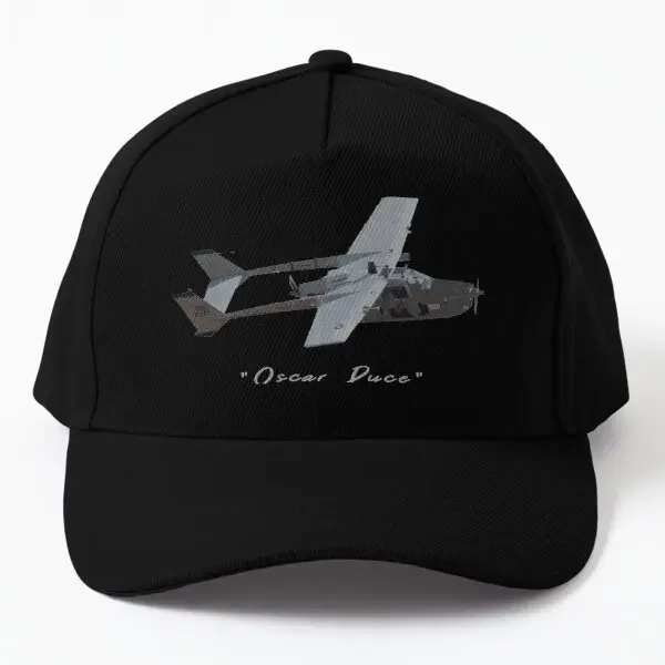 O 2A Skymaster Oscar Duce Airplane  Baseball Cap Hat Snapback Printed Summer Czapka Casquette Solid Color Boys Black Casual Fish