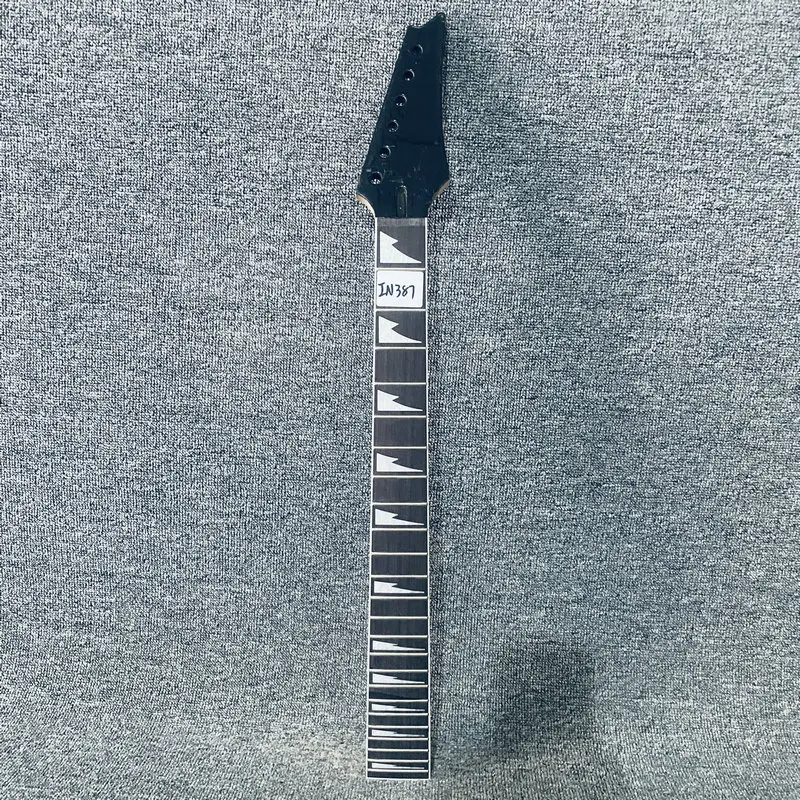 IN387 Custom Order Semi Finishing Tremolo Model Electric Guitar Neck Maple+Rosewood 24 Frets DIY Replace Guitar Parts Damages