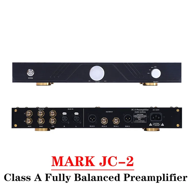 Mark JC2 Class A Fully Balanced Preamplifier Low Distortion Supports XLR Single Ended HIFI Preamplifier for Audio Amplifier