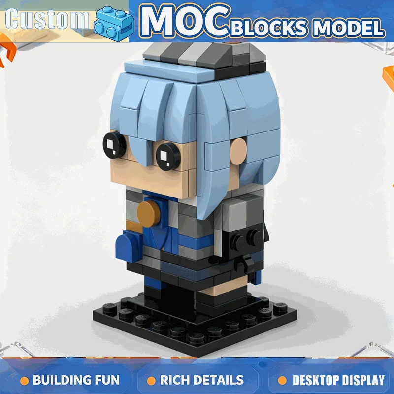192 Parts MOC Cute Virtual Idol Anime Girl Figure Model Custom Building Blocks DIY Assembly Creative Educational Birthday Gifts