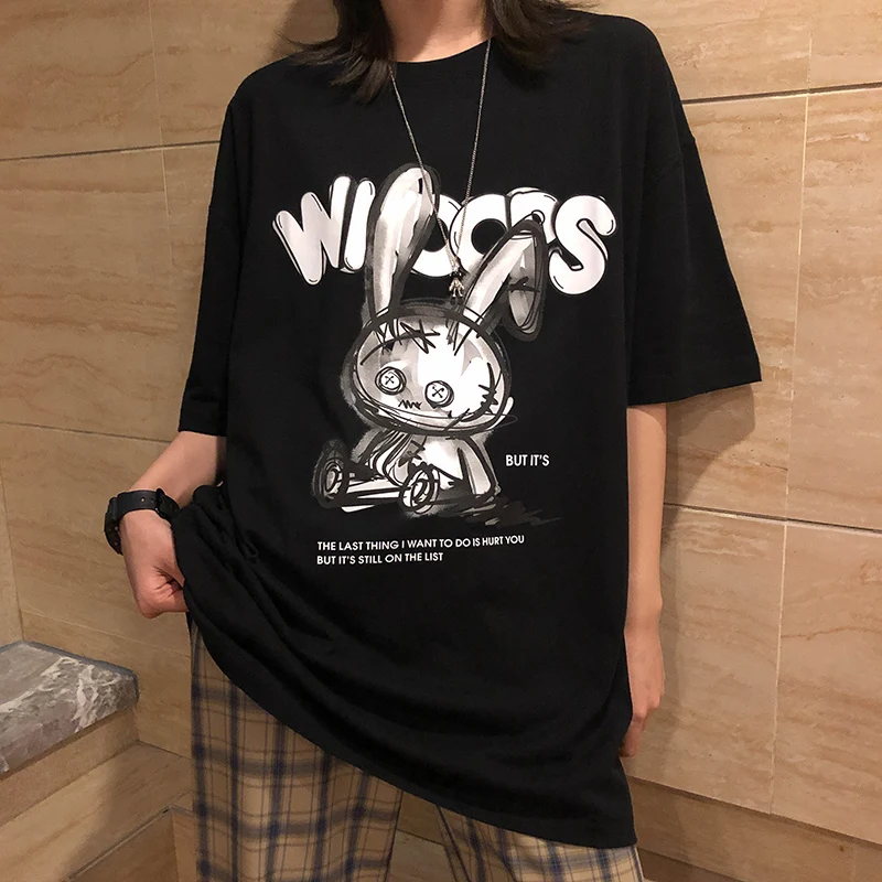 Women T-shirts Crop Tops Y2k Women T-shirt Tops Summer Gothic Casual Oversized Hip Hop Streetwear Harajuku Short Sleeve Tshirt