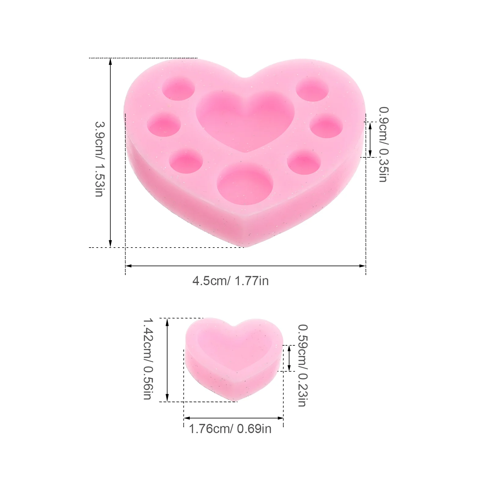 Paleta de accesorios de maquillaje de corazón para cejas, teñido de pestañas, laminación, herramienta de maquillaje reutilizable, color rosa