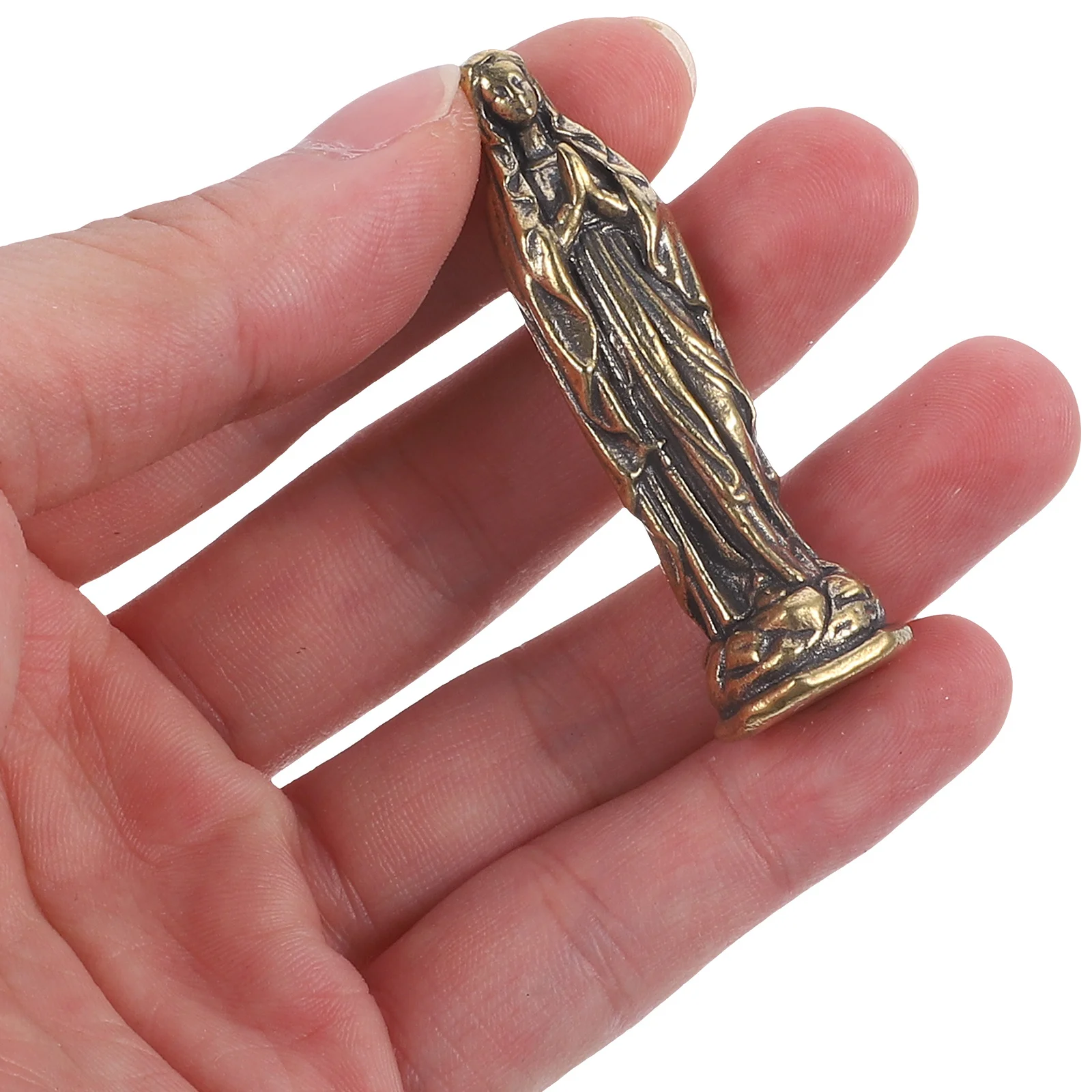 

Brass Catholicism Statue Catholic Religious Desktop Church Decoration Home Office Mantel Shelf Ornament