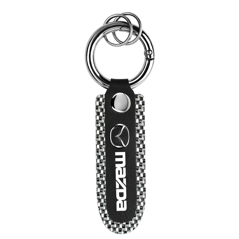 1PCS Car Metal Braided Woven Rope Keychain Bag Pendant Key Chain For Mazda 2 3 5 6 Axela Atenza Speed 6 CX-3 CX-4 CX 5 CX-7 MS