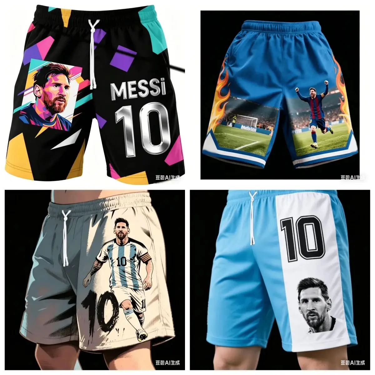 Latest Breathable and Quick-drying 3D Printed Football Fan Beach Vacation Sport and Casual Pants Specially for Fans