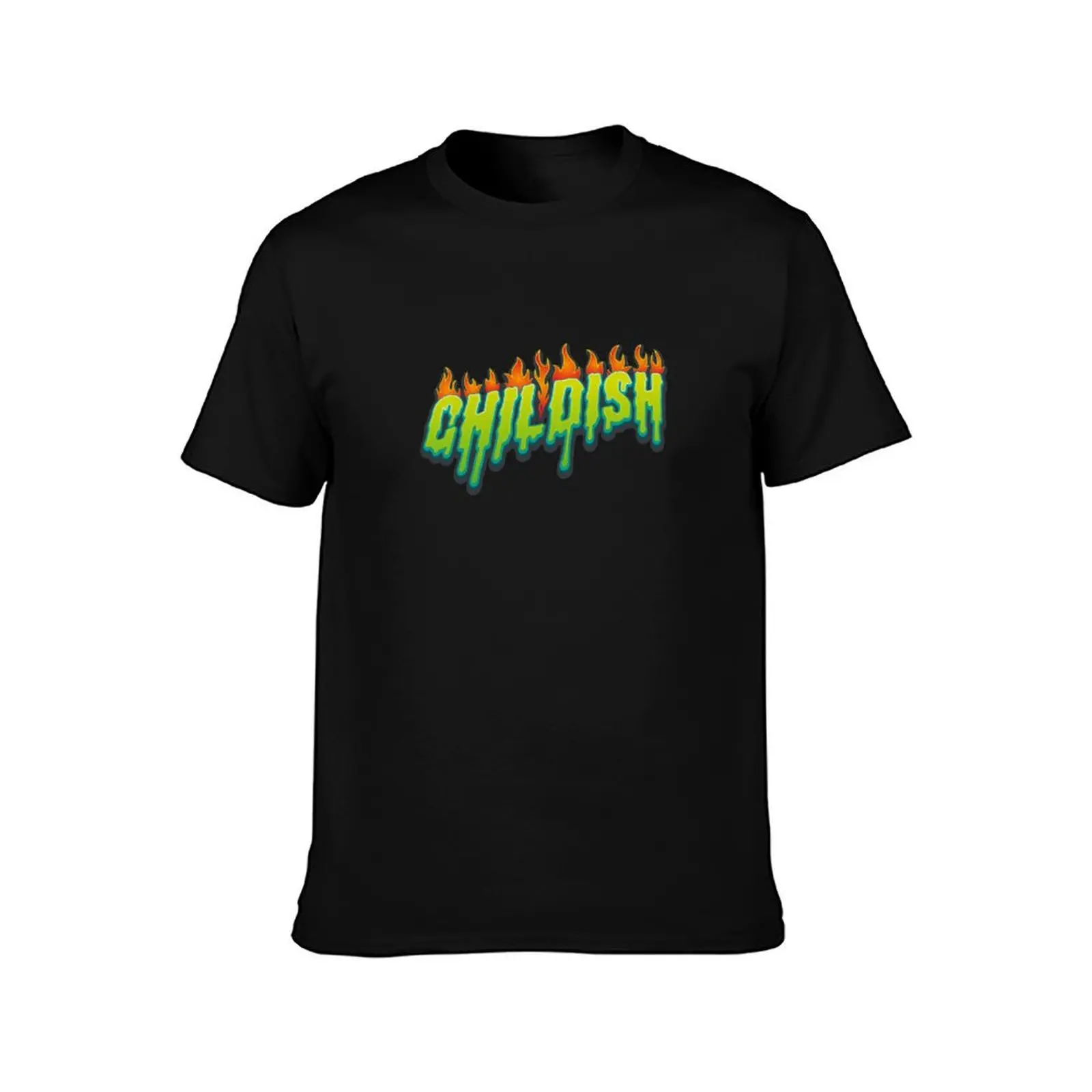 TGFbro - Childish (Blue Flames) T-Shirt Soft Lightweight Cotton T-Shirt