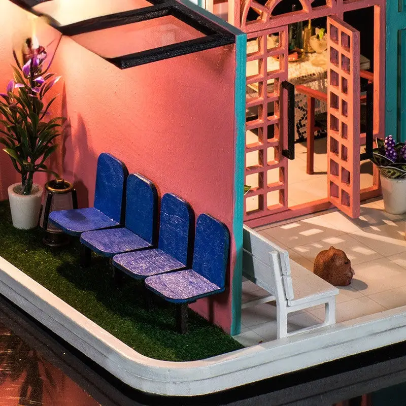 حار بيع DIY منزل اليدوية الإنترنت - لعبة تجميع نموذج المتجر الشهير هدية عيد ميلاد الإبداعية للفتيات #4