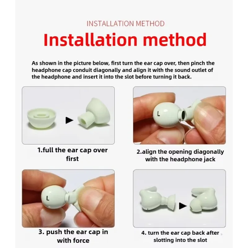 

For Edifier FitBuds Pro Huazai EVO PRO， 1-2 Set Skin-Friendly Anti-Slip Replacement Ear Pads Cushions