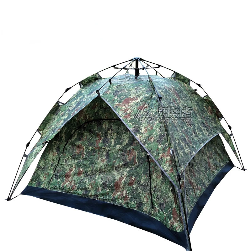 Soarer Camouflage Tent Double Decker 2-3 People Rainproof Sun Protection Outdoor Camping Automatic Camping Picnic Portable Tent