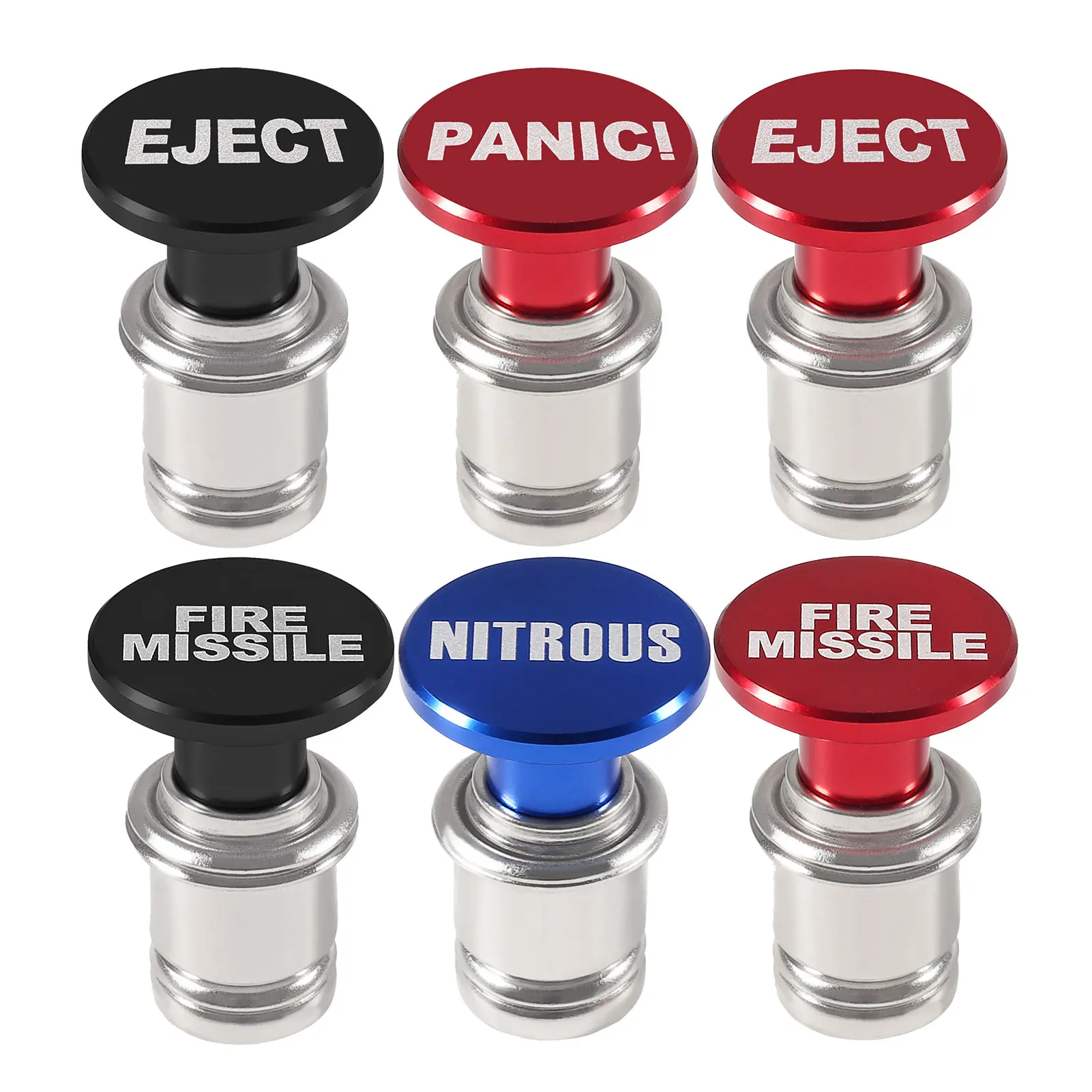 Fire Missiles Button Car Cigarette Lighter Anodized Aluminum 12 Volt Car Cigarette Lighter Replacement Fits Most Vehicles