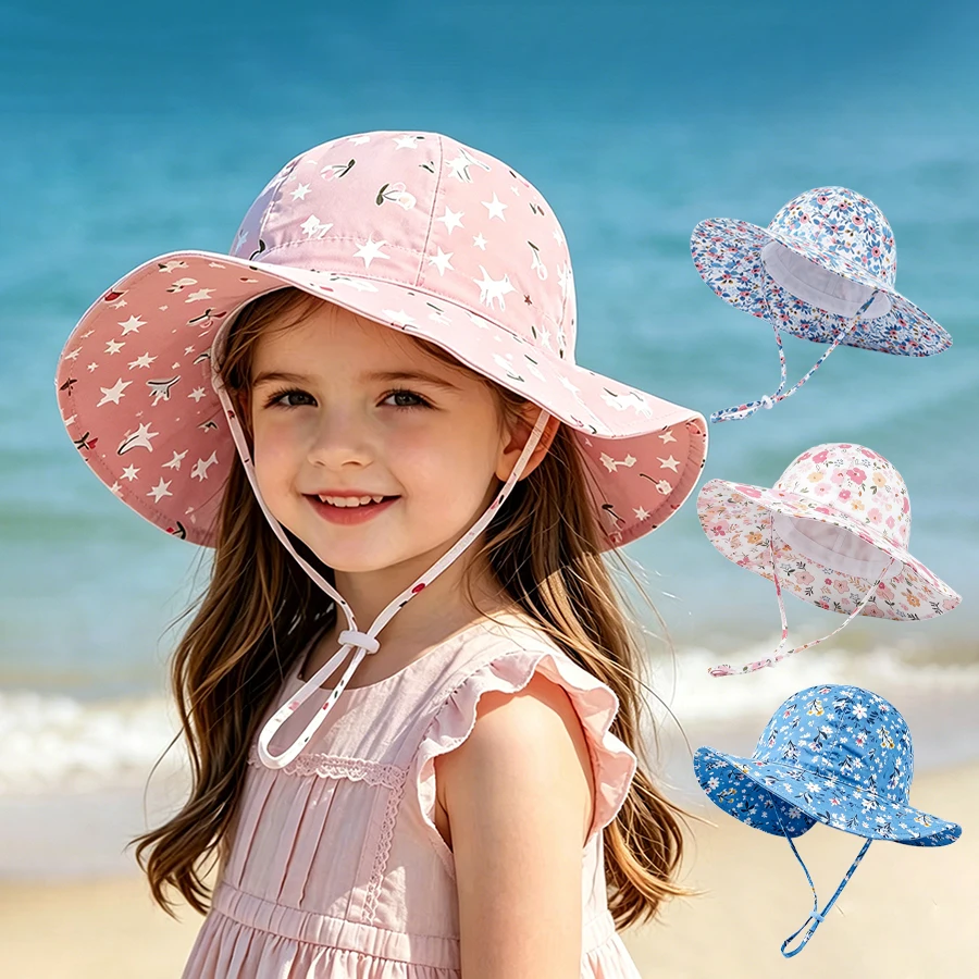 Children's Fisherman Hat - Summer Outdoor Sun Protection UV Blocking Sun Hat with Mesh Screen, Breathable and Drying Fast Sun Ha