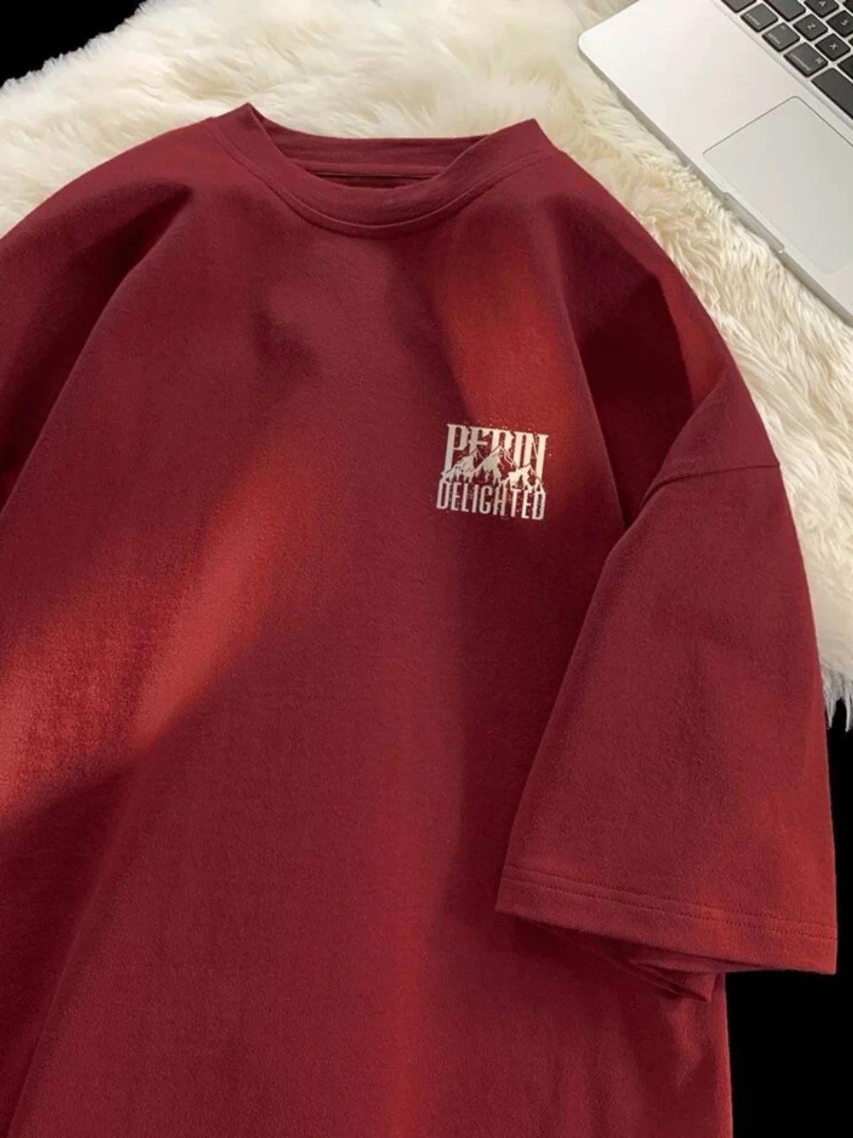 

Loose Fit Pure Cotton ort Sve T-irt ex Summer Top Versatile Casual round Ne Tee Geometric Pattern Street Sle