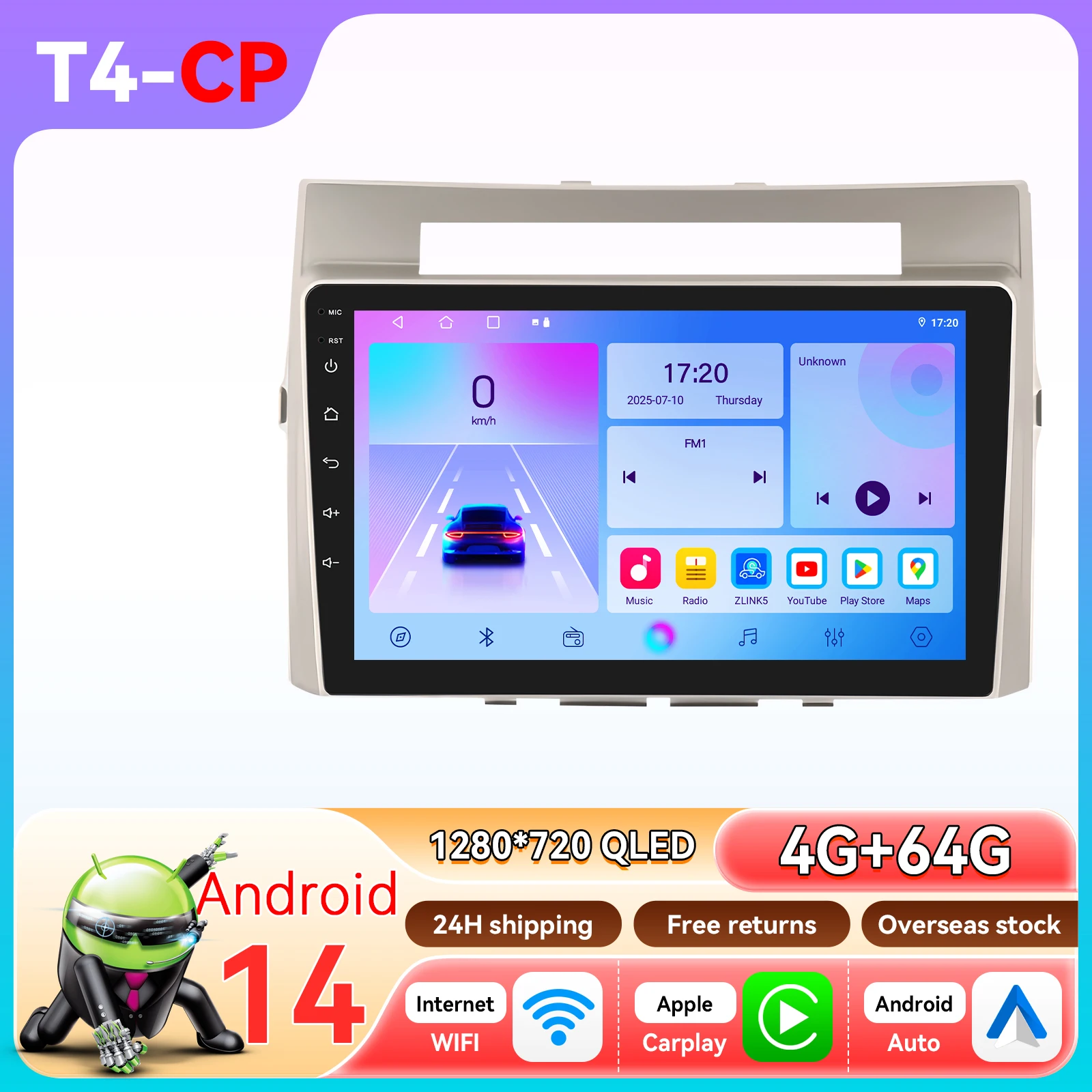 Hizpo 9" Smart Car Systemen voor Toyota Corolla Verso AR10 2004-2009 Carplay Android Auto Multimedia GPS 2din Autoradio Head Unit