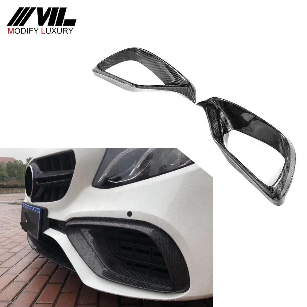 

Suitable for E63 E-Class carbon fiber front fog lamp cover decoration Mercedes-Benz W213 E200 E63 AMG 2017-2019