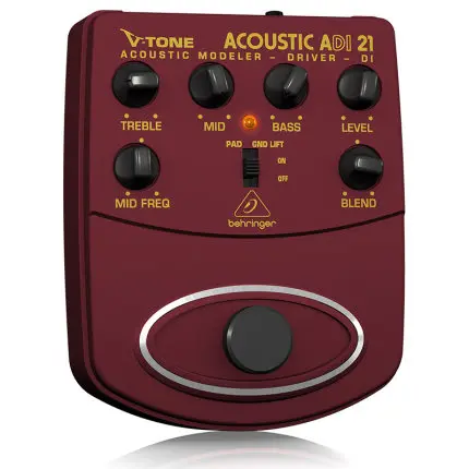 Behringers GDI21 Professional Effects Guitar Case Head Simulation Pre Recording Stage DI Guitar Effects