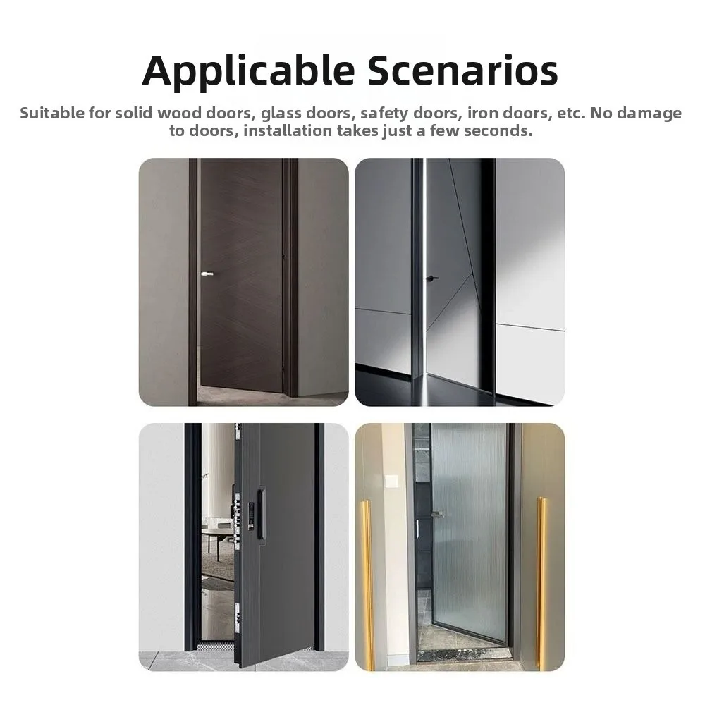 Stainless Steel Stainless Steel Door Stopper Windproof Heavy Duty Door Holder Keeper Anti-collision Folding Door Positioner