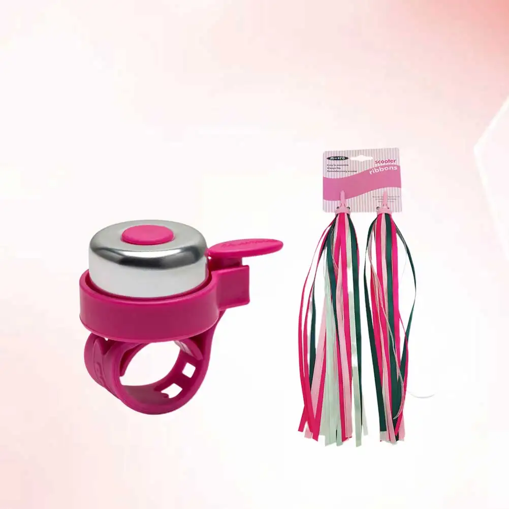 

Pink Car Bell Strap Kids Bike Ribbons Bicycle and Streamers Accessories for Women Handlebar Decoration Tassels