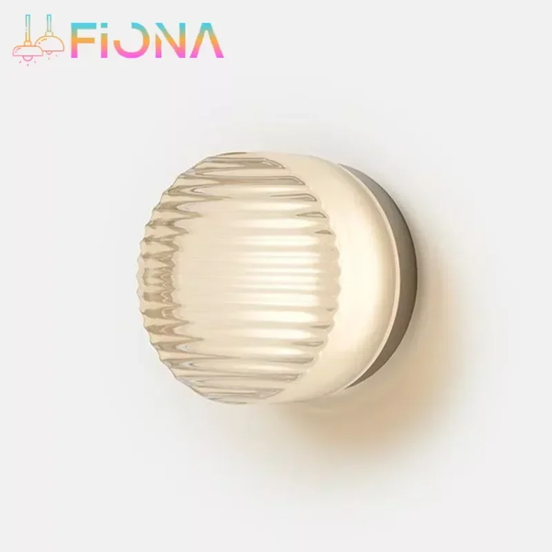 Imagem -03 - Modern Round Led Glass Wall Light Sconce Living Room Corredor Corredor Quarto Banheiro Decoração de Casa Iluminação Interior