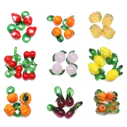 1pcs Fashion Glass Lampwork Beads Fruit and Vegetable Beads Garment Beads for Necklace Bracelet DIY Making Accessories