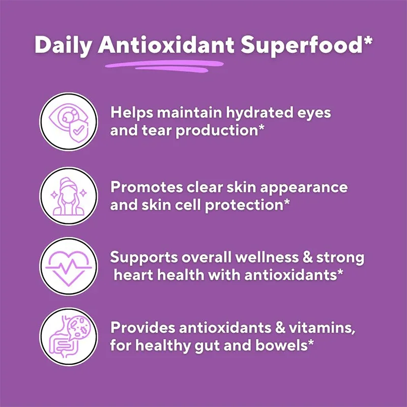 Berry Powder Supplement - Vegetarian Friendly, Non GMO, Gluten Free 60 Capsules Vegetarian Capsules