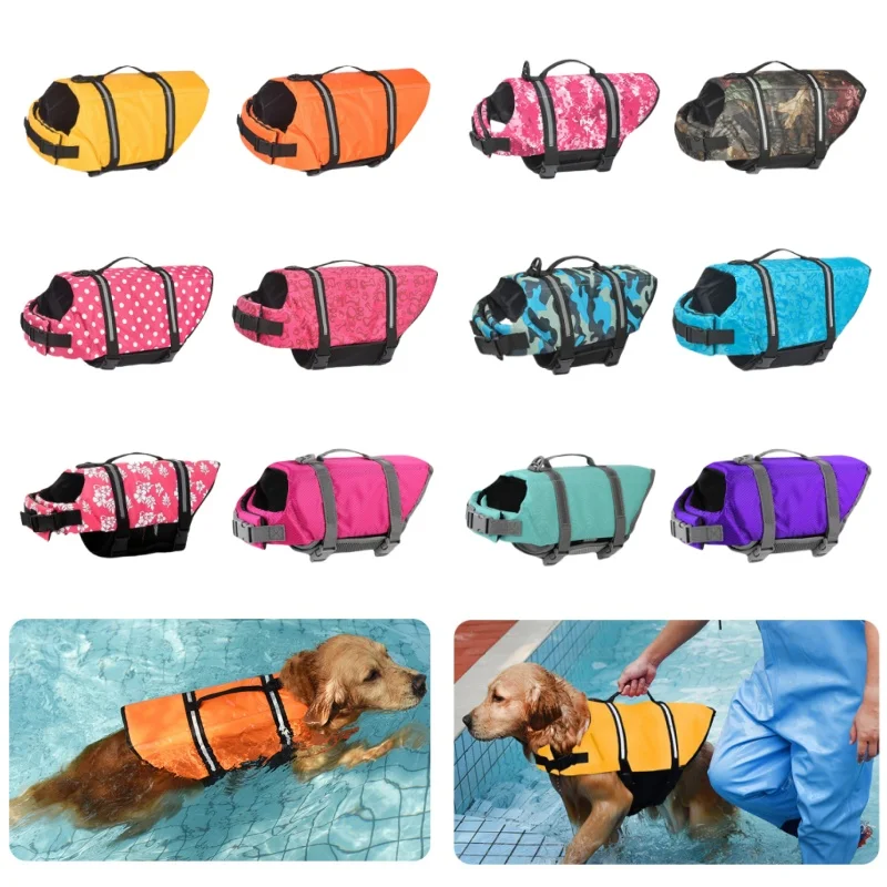 Chaleco salvavidas reflectante de verano para perros, traje de baño ajustable para mascotas, chaleco de seguridad para surf, velero, flotabilidad mejorada, chaleco salvavidas para cachorros