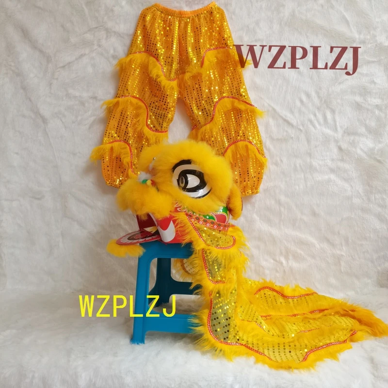 Costume da danza del leone da 12 pollici per il giorno dei bambini con pantaloni 3-5 anni Art Party Performance Sport Regalo Parata Evento Stage Mascotte