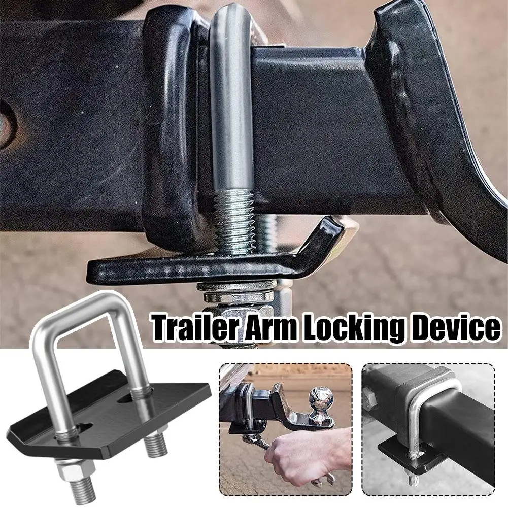 Universal U-Bolt Trailer Hitch Tightener Stabilizer Lock Anti Rattle Anti Wobble Clamp for Trucks Secure