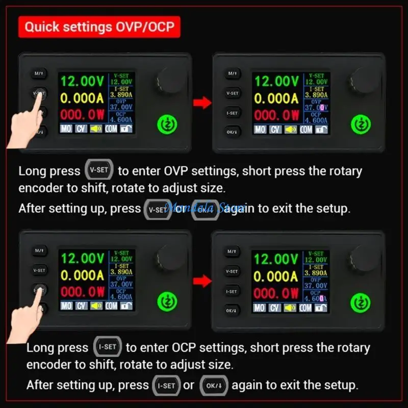U2JC Adjust Direct Current Step Down Bucking Power Convert Module Input 6-36V Output 0.5-36V with LED Digital Display