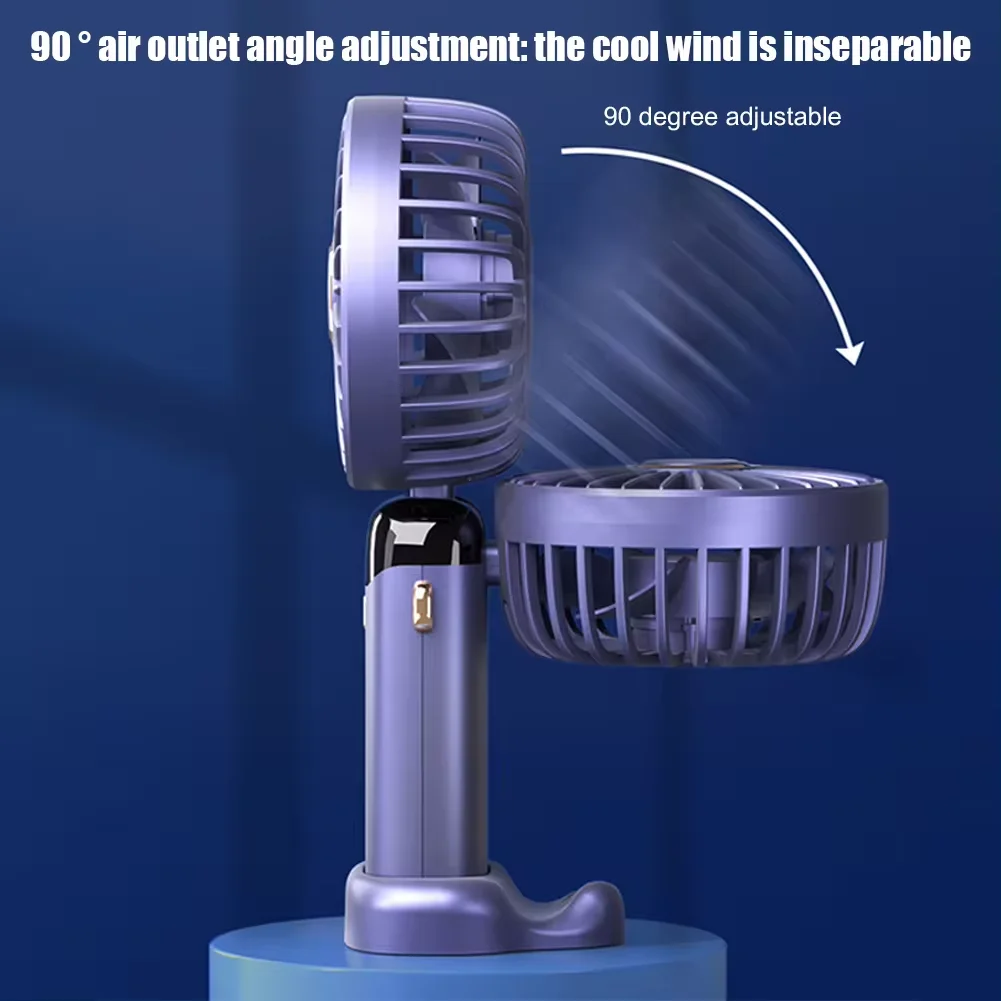 充電式円形扇風機,小型折りたたみ式屋外扇風機,1200mah,夏,2024