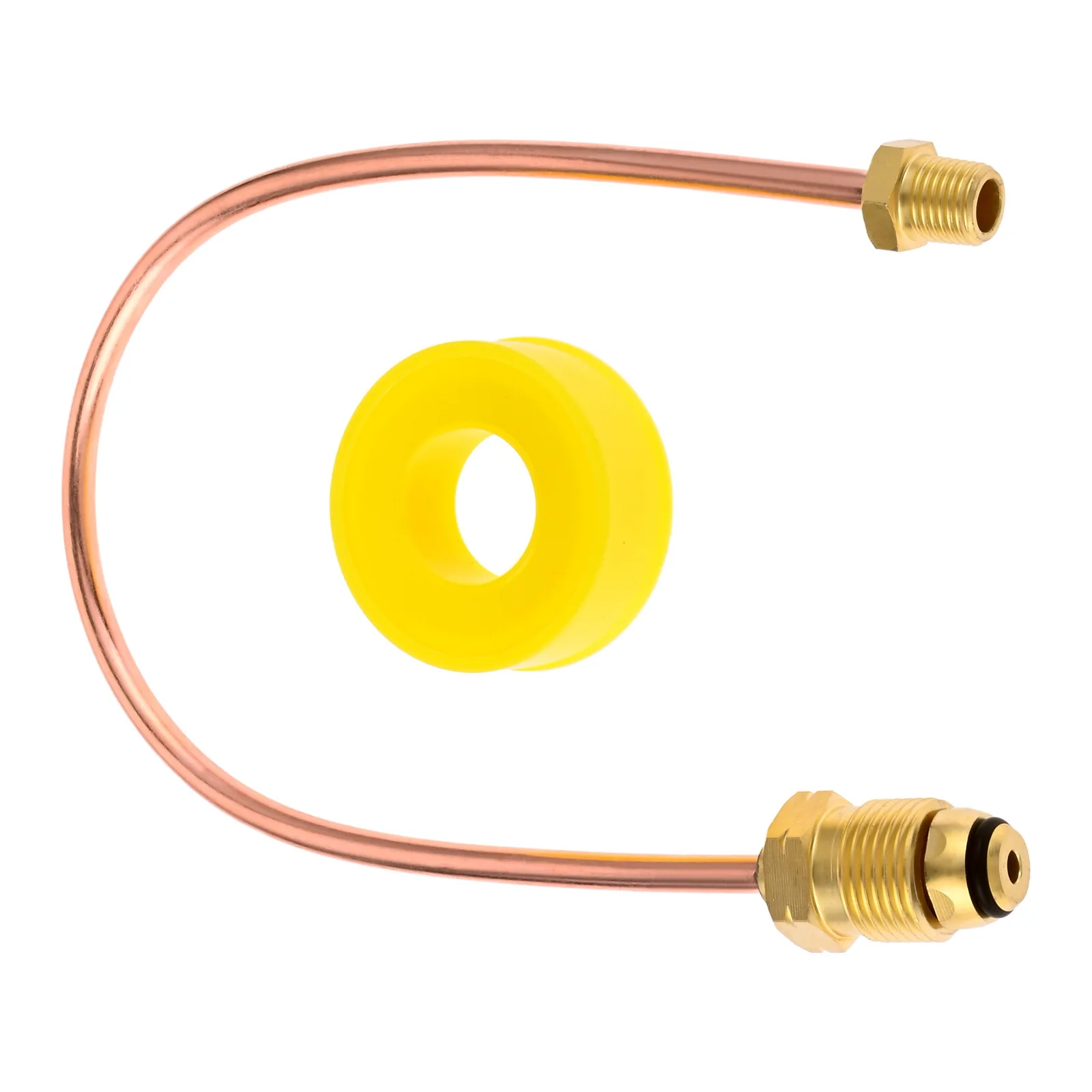 1 قطعة 15 بوصة منظم البروبان النحاس ضفيرة POL x 1/4 "NPT ذكر الأنابيب الموضوع لخزان صمام POL LP 5lb إلى 100 رطل خزان البروبان