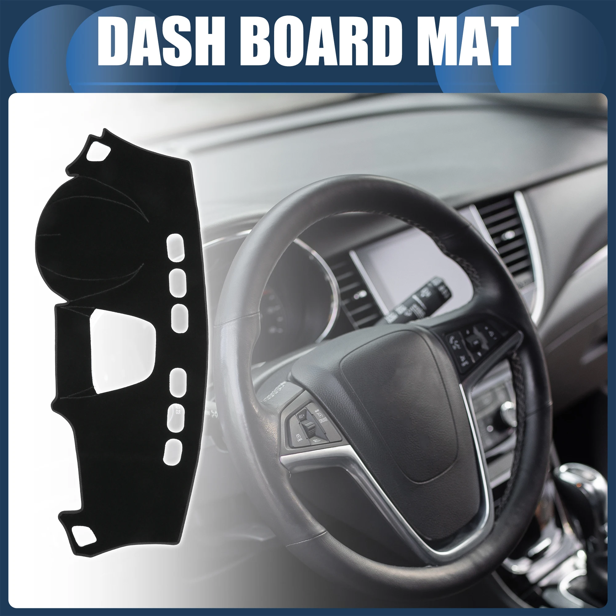 UXCELL Dashboard Dash Cover Mat for Buick Encore 2013-2016 Sun Protector Pad Black