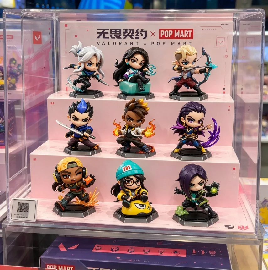 POPMART VALORANT AGENTS Series Mystery Box Genuine Blind Box Guess Bag Ornament Figurines Home Decor Desktop Doll Gift