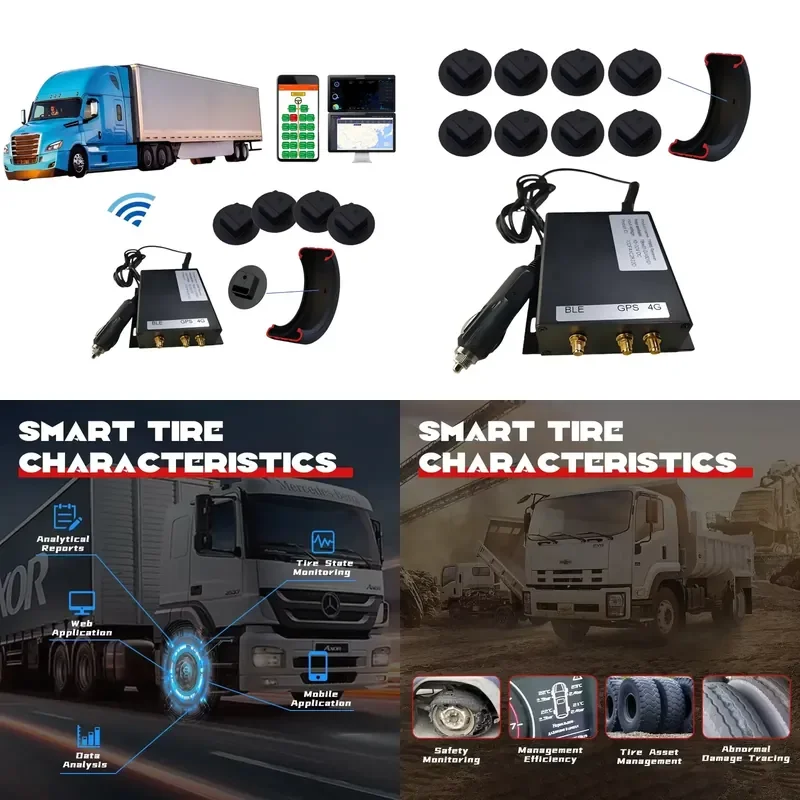 

Heavy Real-Time TPMS With GPS Tracking Internal Tire Pressure TPMS Replacement For Trucks Bus (T-Box Compatible)