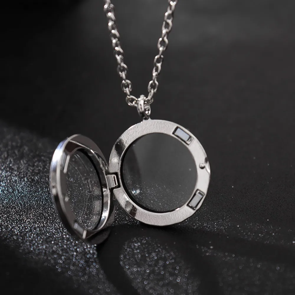 Living Memory Twist Glass Locket for Women - Floating Charms Stainless Steel Pendant