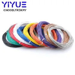 5/10Meters 1007 PVC Tinned Copper Cable 28 26 24 22 20 18 AWG  DIY Equipment Electrical Wire LED Line Colorful