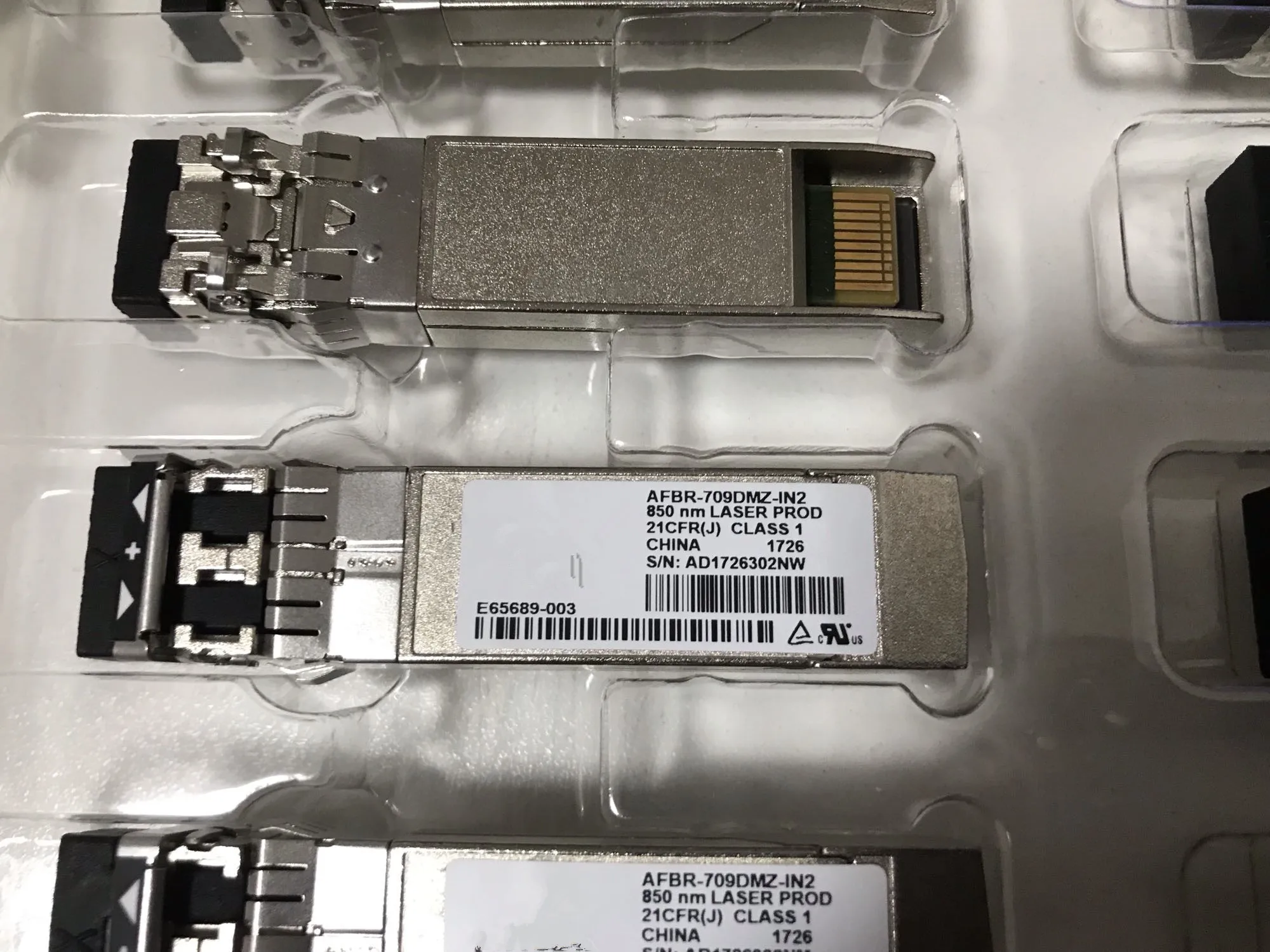 SFP 섬유 네트워크 스위치 광섬유 모듈, 멀티 모드 스위치, AFBR-709DMZ-IN2, E10GSFPSR, Inte-l X520 X710, 10g, 850NM sfp