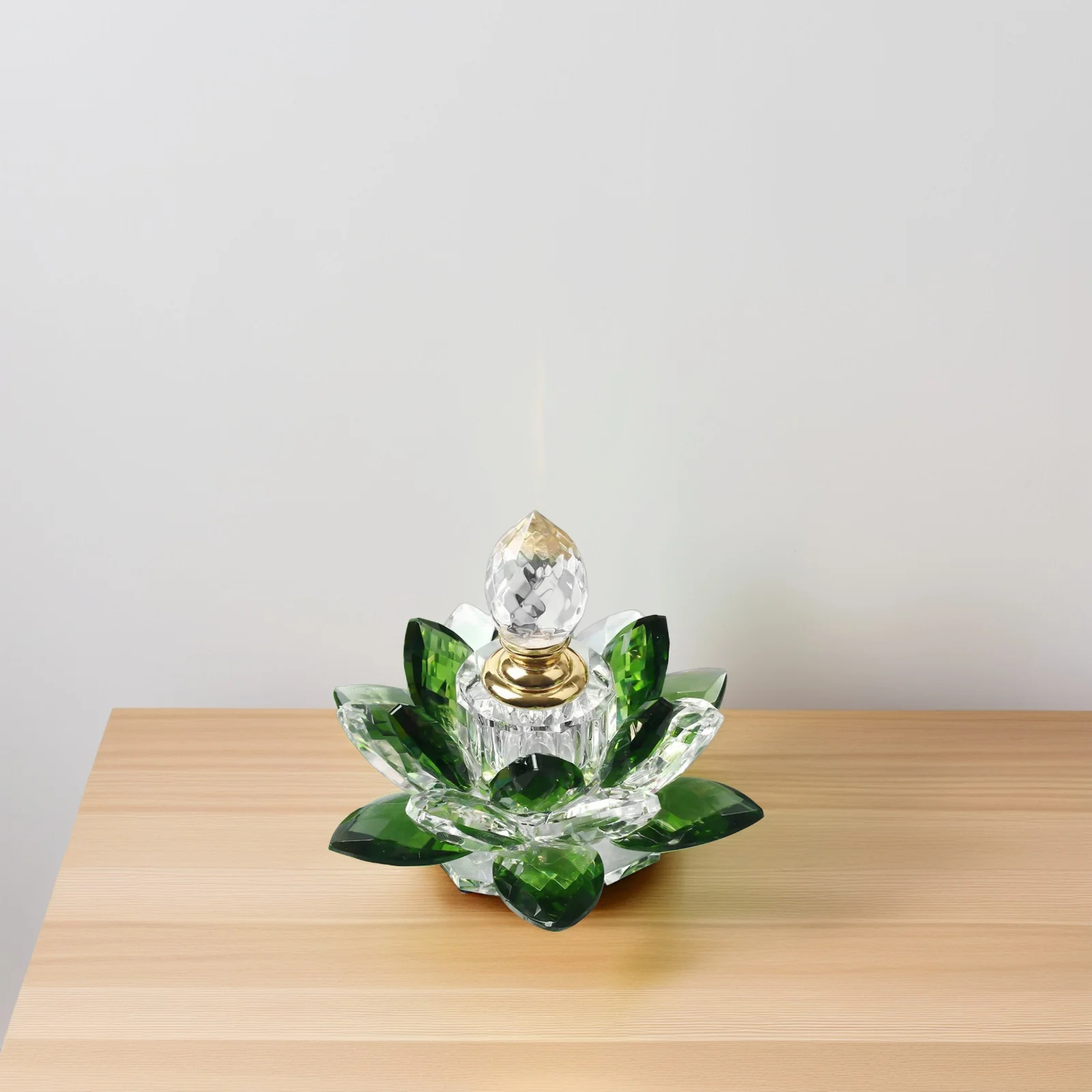 

1Pcs Home Perfume Bottle Glass Refillable Container Creative Lotus Shape for Aromatherapy Oil Storage Decorative Chic Accessory