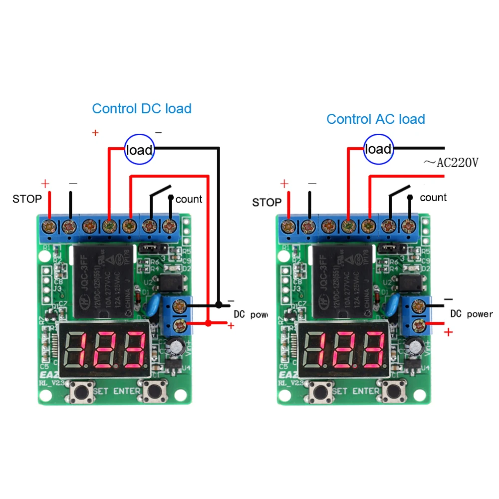 Controller Module 0.1 Seconds~ 999 Minutes Adjustable Automatic Power Failure Saving Function Two Modes 12V Counter Module