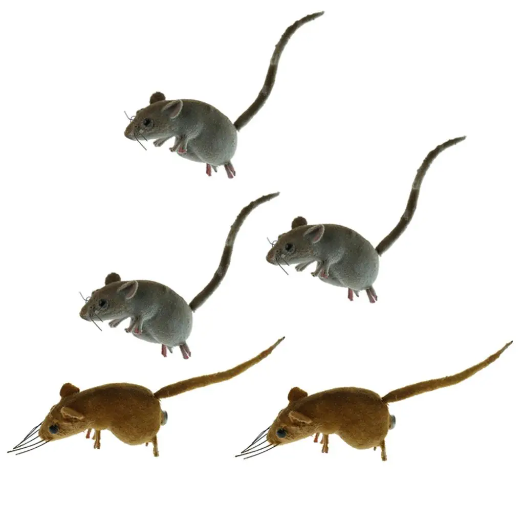 Creative Clay Mouse Ornament Handmade Animal Figurine Wall Hanger for Garden Lawn Patio Decor