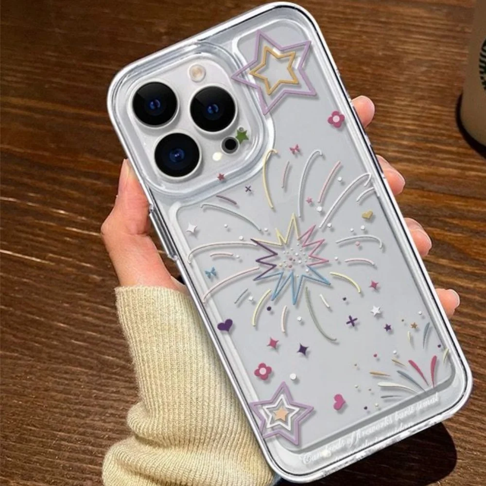 

Star Fireworks Suitable for iPhone16pro Art Phone Case iPhone15 Creative iPhone14 Anti Drop Protective Case
